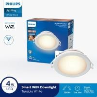 ราคา Philips Smart Wifi Led Downlight 4W D80 Tunable White รับประกันต้นฉบับ (49811232660)