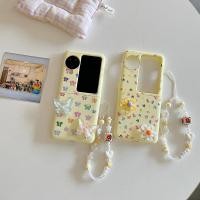 ราคา เคสโทรศัพท์แบบพับได้สําหรับ Oppo Find N2 N3 Flip Yellow พื้นหลังสร้อยข้อมือผีเสื้อดอกไม้ขนาดเล็กเคสโทรศัพท์ tpu แบบแข็ง (28734024950)