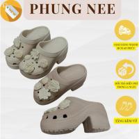 ราคา รองเท้าแตะพลาสติกผู้หญิง 9 ซม. รองเท้าส้นสูง 8 ดอกไม้นูน - ล่อ รองเท้าแตะรัดส้น ทรงสวยสุด ๆ ร้อน แนวโน้ม 2025 (55860677626)