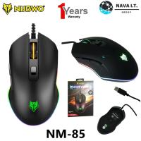 ราคา มีส่งด่วน NUBWO NM-85 DESTROY ไฟ RGB MOUSE GAMING MACRO 6 ปุ่ม BLACK รับประกัน 1 ปี (12734235939)