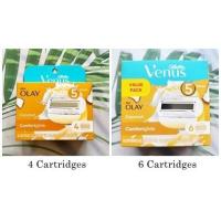 ราคา (Gillette®) Venus Plus Olay ,Coconut ComfortGlide 5 Blades ยิลเลตต์ วีนัส ใบมีดโกน สำหรับผู้หญิง (16670630963)
