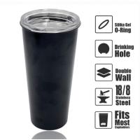 ราคา แก้วน้ำสแตนเลส สีดำด้าน แก้วกาแฟ เก็บความเย็น เก็บอุณหภูมิ Matte black stainless steel water glass (15399762824)