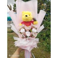 ราคา ช่อดอกไม้ตุ๊กตาหมีพูใส่ตังค์ได้ (13832930328)