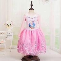 ราคา เดรสเจ้าหญิงเอลซ่าแขนยาวสีชมพู (54711228049)