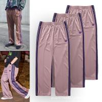 ราคา Needles track Butterfly Embroidered Ribbon Vintage Casual Spring and Autumn Loose Straight-Leg Sweatpants for Men, Trendy Sports Pants (49960529408)