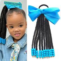 ราคา SPORTSZONE โบว์ลูกปัดผมหางม้า Extensions, สังเคราะห์ยืดหยุ่นยางรัดเด็กถักผมหางม้า, ธรรมชาติ Headwear Handmade กล่อง Braid เด็ก Hairpiece วิกผมของขวัญวันเกิด (41380881932)