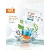 ราคา VLCC Serum Face wash 150ml with Hyaluronic Acid Serum & aloe vera gently aloe vera cleans hydrates skin barrier 150 (26084531125)