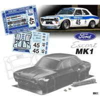 ราคา 1/10 Ford MK1 Ford Escort Rally รถแบนกีฬารถ Drift รถ 190 มม.โปร่งใส PC Animation สินค้า (58060262385)