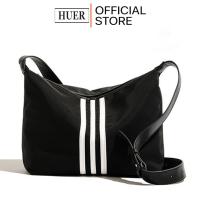 ราคา London Berry by HUER ~ Mayha Durable Nylon Stripes Sling Bag 9536-440Black (40505772035)