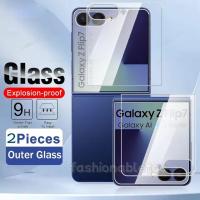ราคา 2 in 1 กระจกนิรภัยหน้าจอป้องกันฟิล์มสําหรับ Samsung Galaxy Z Flip 7 FE 7FE Flip7 FE Flip7FE ZFlip7 FE ZFlip7FE กระจกนิรภัยคลุมทั้งหมดป้องกันปกหลังฟิล์ม (41408234422)