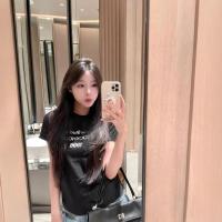ราคา AC* Small-sized letter print on the shoulder1996Slim-fit printed short sleeve shirt T Women's spring and summer new tops (54661057815)