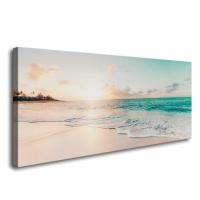 ราคา ใดๆขนาดภาพวาด S73874 Wall Art ผ้าใบพิมพ์ชายหาด Sunset Ocean Waves ธรรมชาติภาพภาพวาด Ca (47161517907)