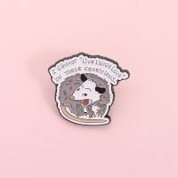 ราคา การ์ตูน Opossum เข็มกลัดสัตว์ Pins Live Laugh Love ข้อความเข็มกลัดป้ายโลหะอุปกรณ์เสริมของขวัญ (28394952836)