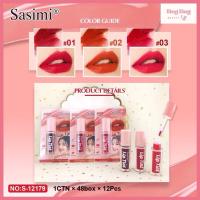 ราคา (S12179) Sasimi Lip tint ลิปทินท์ สีชัดสวย ติดทนนาน ลิปทินท์ทาปาก ลิปสติก เเพ็คเกจน่ารัก ขนาด 4 มล. (22863989500)
