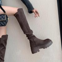 ราคา รองเท้าบู๊ทเหนือเข่าสำหรับผู้หญิง 5050 รองเท้าบู๊ทสูงขาหนาสำหรับไขมัน MM รองเท้าบู๊ทกระชับสัดส่วนยื (28916468167)