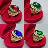 ราคา แหวนทอง 18k ประดับหัวพลอยสี ล้อมเพชร (21672874359)