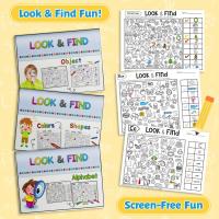 ราคา Look & Find Alphabet/Object /color+shapes Discovery Activity - ค้นหาคําและรูปภาพเพื่อการศึกษาสําหรับผู้เรียนในช่วงต้น - ฉบับภาษาอังกฤษ (53361345419)