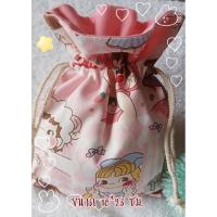 ราคา กระเป๋าผ้าหูรูดลาย Peko สีชมพู ผ้าคอตตอนญี่ปุ่น ขนาด 18*23 ซม. (20688261934)
