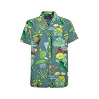 ราคา Hybrid Shirt Men ไฮบริดเสื้อเชิ๊ตผู้ชายแขนสั้น สีเขียว(Green) MSS-457GR เสื้อฮาวาย เสื้อเชิ้ตแขนสั้น (40352985057)