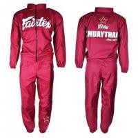 ราคา Fairtex sauna sweat suit VS2 Vinyl Red S M L XL ชุดลดน้ำหนักนักมวย แฟร์แท้กซ์ สีเเดง ไวนิล ของแท้จากโรงงาน (42511058599)