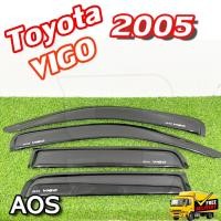 ราคา คิ้วกันสาด Vigo 2005 Double Cab สีดำเข้ม กันสาดประตู ( AOS ) (24530934541)