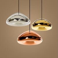 ราคา Nordic Minimalist Creative Brass Bowl Electroplated Personality Bread Glass Pendant Light Bar Table Cafe Decorative Pend (29194035327)