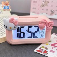 ราคา [CRS]นาฬิกาปลุก Hello Kitty น่ารักอะนิเมะนาฬิกาปลุก Sanrio Noctilucent (41665948024)