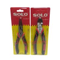 ราคา SOLO คีมช่างไฟ ปากแหลม ปากเฉียง พร้อมหัวย้ำสายไฟ ด้าม TPR คีมปากเฉียง คีมปากแหลม คีมปากยาว (10536234456)