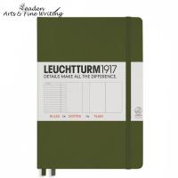 ราคา Leaden-AF Leuchtturm1917 Medium (A5) ปกแข็ง Army Green Notebook Dotted, Ruled Or Blank (51758542255)