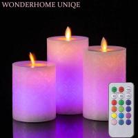 ราคา C 3/1Pcs Real Wax Led Candles With Remote Led Flameless Electric Candles Lamp Light Candle For Home (40331250993)