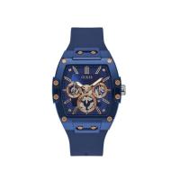 ราคา Guess Men's Phoenix 43mm Blue Dial Silicone Quartz Watch - GW0203G7 NEW (22878931722)
