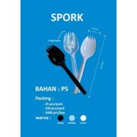 ราคา [CONTENTS 25 ชิ้น] SPORK SPOON FORK MODEL / ช้อนและส้อมพลาสติก (47958482810)