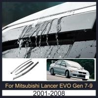 ราคา กันสาด Mitsubishi Lancer EVO Gen 7-9 2001-2008 กันสาดรถยนต์ นหนาพิเศษ คิ้วกันสาด กระจกคิ้วฝน กันสาดคิ้ว ชุดกันสาดประตู เ (43580679147)