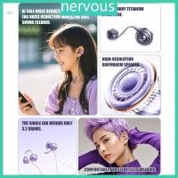 ราคา NERV 3 5 มม.ประเภท C หูฟังเอียร์บัดสายไฟคลิปบนหูฟังพร้อมที่เกี่ยวหูสําหรับพีซี (45907405175)