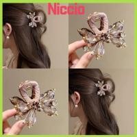 ราคา NICCIO กิ๊บติดผม Rhinestone, Bow Mini Hair Claw Clip, Side Clamp No Slip Strong Grip Jaw Clip (41231282469)
