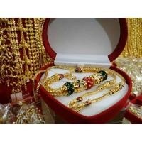 ราคา สร้อยคอและสร้อยข้อมือลงยาหุ้มทองคำแท้ 5 ไมครอน (2405198044)