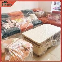 ราคา # BHTH# ผ้าคลุมกันฝุ่นแบบใช้แล้วทิ้งฟิล์มฝุ่นพลาสติกยืดหยุ่นโซฟากันฝุ่นสําหรับเฟอร์นิเจอร์หอพักโซฟาภาพวาดผนังป้องกันฝุ่น 1PC ~ (54061227670)