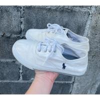 ราคา ⛲️ Polo Ralph Luaren⛲️ รองเท้าผ้าใบมือสอง รองเท้าผ้าใบ รองเท้าผ้าใบสีขาว รองเท้าผ้าใบสีขาวมือสอง (49651157418)