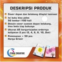 ราคา Plain A5 Blocknote 100 หน้า (50 แผ่น) / A5 Notes / สมุดบันทึก A5 แบบกําหนดเองพร้อมปกหน้าและหลัง (48658083283)