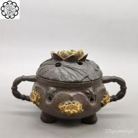ราคา ของเก่า, คอลเลกชันงานฝีมือย้อนยุค, กระถางธูปทองเหลือง, ดอกไม้สามขา, เครื่องประดับกระถางธูปรมควัน 90QF (25232241403)