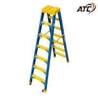 ราคา บันไดไฟเบอร์กลาสทั้งตัวทรงเอขึ้นลง2ทางติดล้อ7ฟุต ATC-207FG (26728736483)