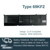 ราคา แบตเตอรี่โน๊ตบุ๊ค 69KF2 Replacement for Dell XPS 15 9500 9510 Series DELL INSPIRON 16 7610 DELL G15 5515 (24680700507)