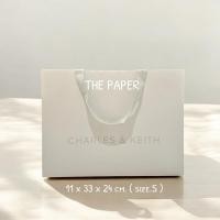 ราคา ถุงกระดาษแบรนด์(1 แถม1 ) Charles & Keith / S ของแท้จากช็อป 100% ขนาดสินค้า S - 11 x 33 x 24 cm. (26567765521)