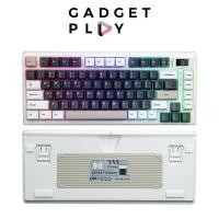 ราคา [กรุงเทพฯ ด่วน 1 ชั่วโมง] SARU คีย์บอร์ดเกมมิ่งจอ LED COLOR TFT KX-81 JUPITER NEW RETRO Keycap TH/EN Lunar Yellow/Galaxy (44154963437)