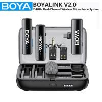 ราคา ไมโครโฟน BOYA BOYALINK V2.0 ( BOYA LINK 2 ) Wireless Lavalier Microphone for iPhone Android DSLR Cameras Smartphone (40703564164)