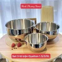 ราคา ชุดชามผสมแป้งสลัด Oyatton 3 ชิ้น [188] หนา เงา ป้องกันการกัดกร่อน 18/10 สแตนเลส 1.5/3/5 ลิตร (53551690969)