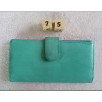 ราคา กระเป๋าสตางค์หนังแท้สีฟ้า (18848351397)