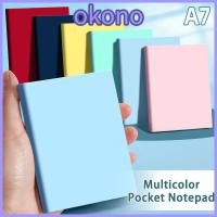 ราคา OKONO สมุดบันทึกขนาดเล็ก, แผ่นจดบันทึกกระเป๋าหลากสี A7, สํานักงานโรงเรียนวางแผนไดอารี่แบบพกพาอเนกประสงค์ (46358776782)