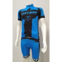 ราคา ชุดปั่นจักรยาน เสื้อแขนสั้น กางเกงขาสั้น (สีฟ้า) ลาย TOTEM (10221652523)