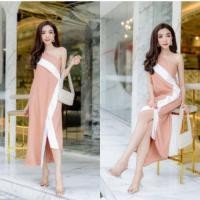 ราคา เดรสยาวปาดไหล่ เดรสไหล่เฉียง (5931773759)